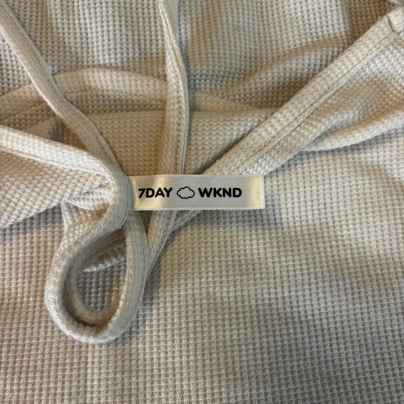 7DAY WKND Cream Waffle Knit Tank Top - Picture 3 of 3